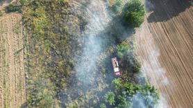 İnegöl'de Çalılık Alanda Yangın Kontrol Altına Alındı