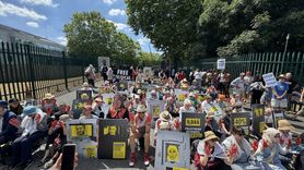 İngiltere'de Filistin Aktivistlerine Destek Gösterisi