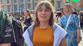 İsveç'te Filistin'e Destek Gösterisi