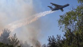 İzmir Aliağa'daki Orman Yangınına Müdahale Sürüyor