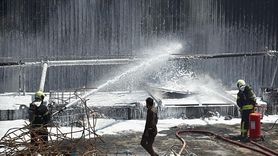 Kocaeli'de Asfalt Fabrikasında Yangın Çıktı