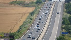 Kurban Bayramı'nda İstanbul-Tekirdağ Kara Yolunda Trafik Yoğunluğu