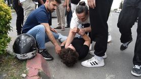 Lüleburgaz'da Motosiklet ve Otomobil Çarpıştı