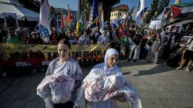 Saraybosna'da Gazze'ye Destek Gösterisi