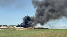 Tekirdağ'da Geri Dönüşüm Alanında Yangın