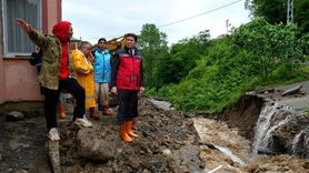 Trabzon'da Şiddetli Sağanak Hayatı Olumsuz Etkiledi