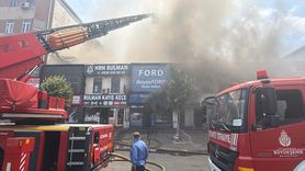 Ümraniye Oto Sanayi Sitesinde Yangın Çıktı