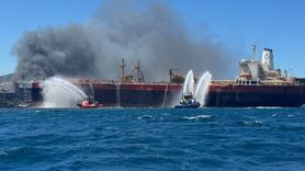 Aliağa Limanı'nda Tanker Gemisinde Yangın Çıktı