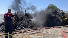 Amasya'da Kereste Deposunda Yangın İfaiye Ekipleri Tarafından Söndürüldü