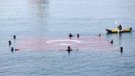 Antalya'da 15 Temmuz İçin Dev Türk Bayrağı Açıldı