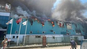 Bolu'da Medikal Fabrikada Yangın Çıkışı