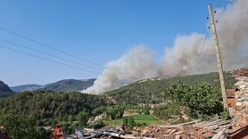 Bursa-Balıkesir Sınırında Orman Yangınına Müdahale Devam Ediyor