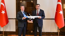 Cumhurbaşkanı Yardımcısı Yılmaz AJet Genel Müdürü Sarp'ı Kabul Etti