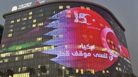 Doha'daki The View Hospital, 15 Temmuz İçin Işıklandırıldı