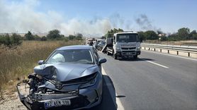 Edirne'de Anız Yangını ve Trafik Kazası