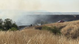 Edirne'de Yangın Korkuttu: Buğday Tarlası Zarar Gördü