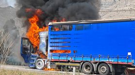 Erzurum'da Tır yangını Kontrol Altına Alındı