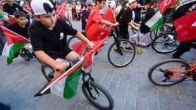 Gaziosmanpaşa'da Filistin İçin Bisiklet Turu Düzenlendi