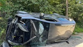 Giresun'da Yamaçtan Yuvarlanan Araçta Dört Kişi Yaralandı