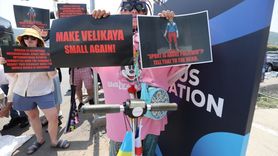 Gürcistan'da Rus Sporculara Protesto