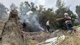 Hakkari'de Kontrol Altına Alınan Yangın Evleri Korkuttu