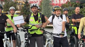 Konya'da Bisikletçilerden Ahmet Ekizer İçin Anma Sürüşü