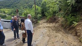 Samsun'da Sağanak Yağış Sonrası Heyelan