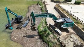 Sera Gölü, Yüzer İş Makinesiyle Temizleniyor