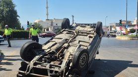 Aydın'da Otomobil Devrildi: Kazanın Anbean Kaydı