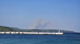 Çanakkale Gelibolu'daki Yangına Müdahale Ediliyor