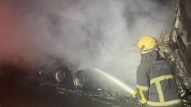 Diyarbakır'da Park Halindeki Tır Yangını
