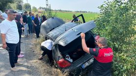 Osmaniye'de Şarampole Devrilen Otomobilde 4 Yaralı