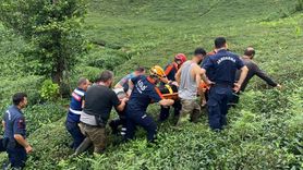 Rize'de İlkel Teleferik Kazası