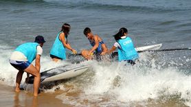 Sinop'ta Deniz Küreği Türkiye Şampiyonası Başladı