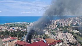 Trabzon'da Mobilya Atölyesinde Yangın