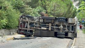 Üsküdar'da Devrilen Yakıt Tankeri Kazası