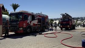 Alanya'da Otel Malzemeleri Deposunda Yangın
