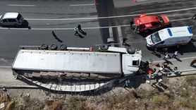 Ambulans Helikopter, Malatya'da Ağır Yaralanan Tır Sürücüsünü Hastaneye Taşımak İçin Havalandı