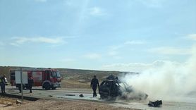 Ankara'da Trafik Kazası: Otomobil Alev Aldı, Sürücü Hayatını Kaybetti