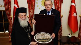Cumhurbaşkanı Erdoğan, Kudüs Rum Ortodoks Patrik Heyetini Ağırladı