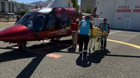 Erzurum'da Ambulans Helikopterle Hayat Kurtarma Operasyonu
