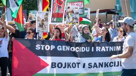 Karadağ'da İsrail'in Gazze'deki Eylemleri Protesto Edildi