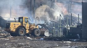 Kayseri'de Keçe Fabrikasında Yangın Kontrol Altına Alındı