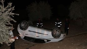 Kilis'te Otomobil Devrildi, 1 Kişi Yaralandı