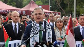 Muğla'da Küresel Sumud Filosu'na Destek Gösterisi