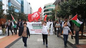 Trabzon'da Filistin'e Destek Yürüyüşü Düzenlendi
