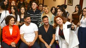 Türk Sinema Oyuncuları Azerbaycan'da Öğrencilerle Buluştu