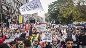 Üsküdar'da Küresel Sumud Filosu'na Destek Yürüyüşü