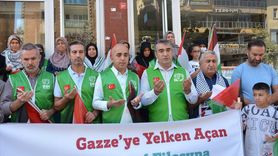 Van ve Hakkari'de Filistin'e Destek Eylemleri