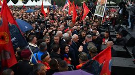 Arnavutluk'ta UÇK Komutanlarına Destek Gösterisi